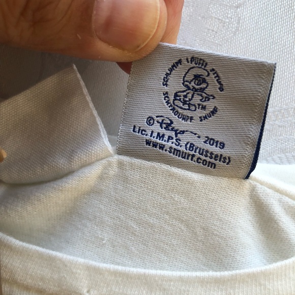 Zara Junior Girls Size 10 White T-Shirt The Smurfs Graphics Tee Short Sleeves - Picture 6 of 13